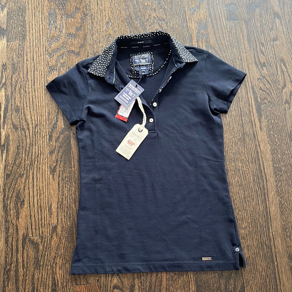 Wool rich shirt collar polo